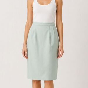 Vintage Mint Green High Waisted Pencil Skirt Size Small